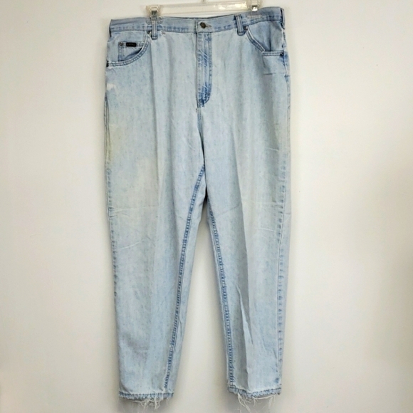 VINTAGE Lee Rider Very Distressed High Waist 36x27 - Picture 1 of 16